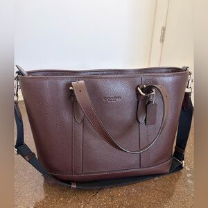 Coach Dark Brown Leather Messenger Bag